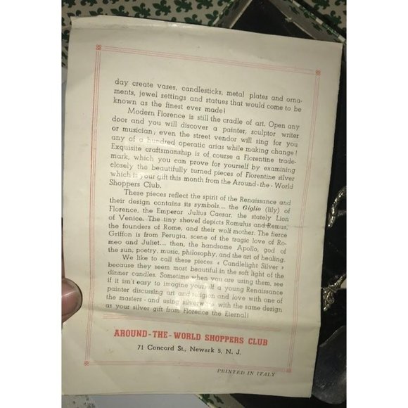 Antique Candlelight Silver Hostess Flatware Set in Box with Insert - from Floren - Picture 4 of 4